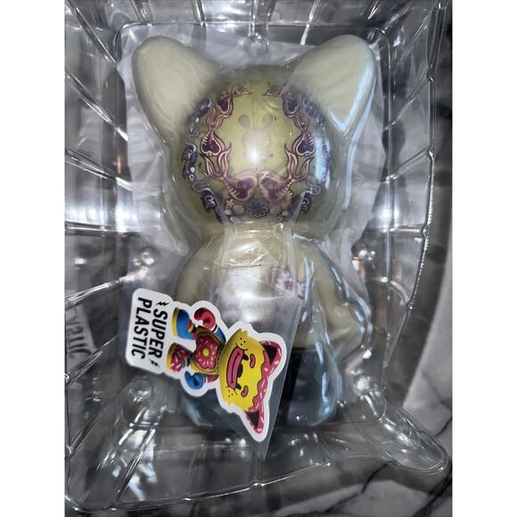 NEW Junko Mizuno Ailurophile Glow Superplastic Janky 8" Vinyl Toy Cat Fish NIB - Picture 3 of 13